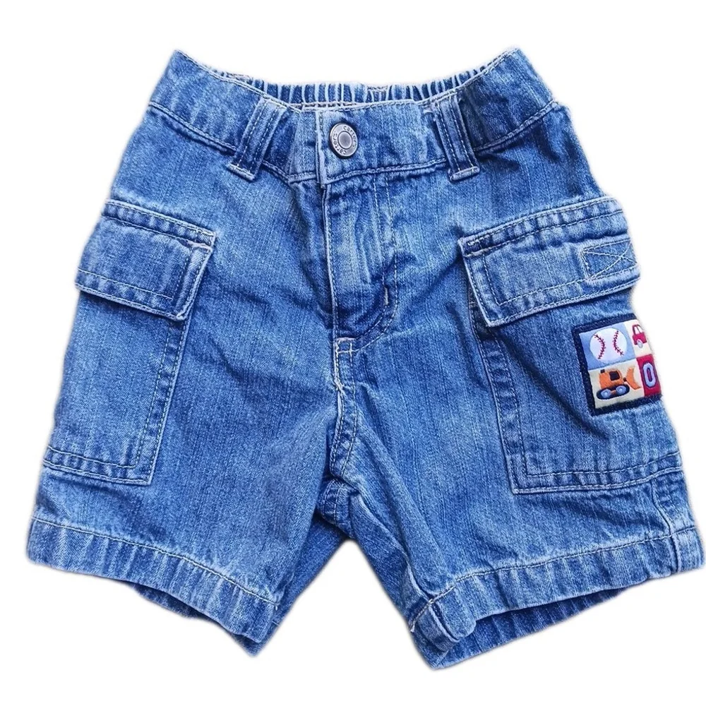 Carters Jean Shorts Baseball Baby Boy 6 Months